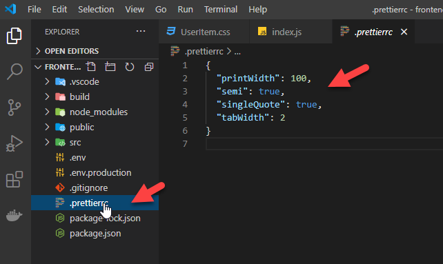 prettier visual studio code installation